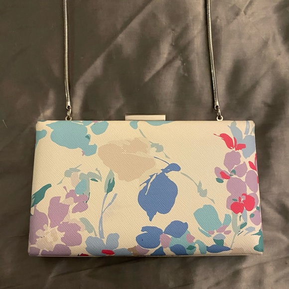 Calvin Klein Handbag - Abstract Floral Hardsided Metal Strap Bag 🌸 - Picture 2 of 15